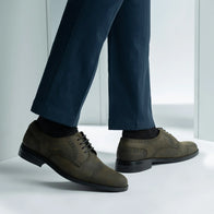 Dirk Brogues Derby Olive Oil Pullup Leather Shoes - StudGuard by Dash Racegear - men Leather Shoes view 8