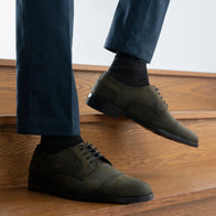 Dirk Brogues Derby Olive Oil Pullup Leather Shoes - StudGuard by Dash Racegear - men Leather Shoes view 9