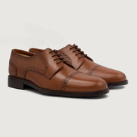 Dirk Brogues Derby Tan Leather Shoes by Dash Racegear - men Leather Shoes view 1