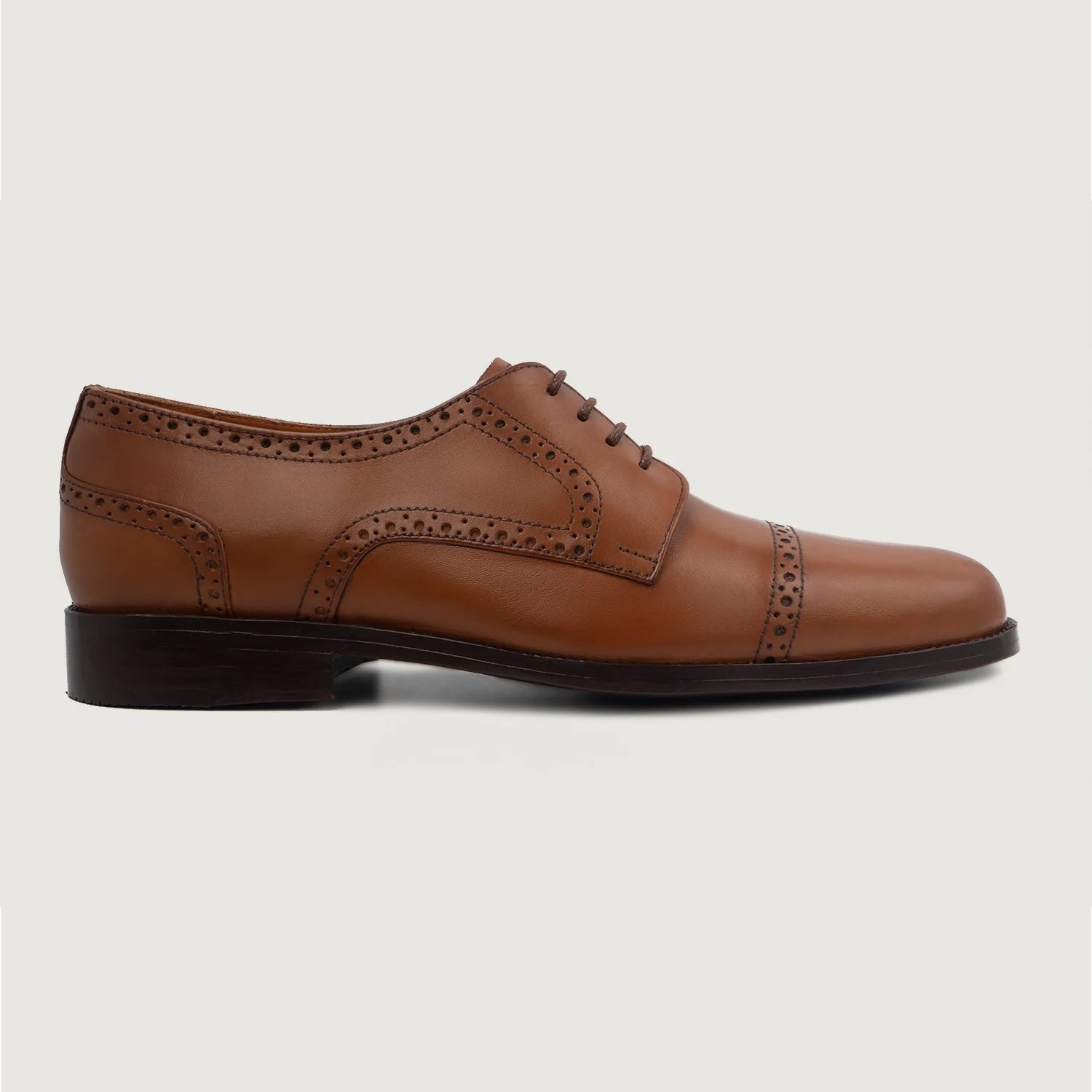 Dirk Brogues Derby Tan Leather Shoes by Dash Racegear - men Leather Shoes view 2