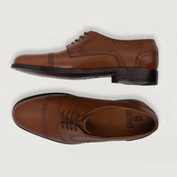 Dirk Brogues Derby Tan Leather Shoes by Dash Racegear - men Leather Shoes view 3