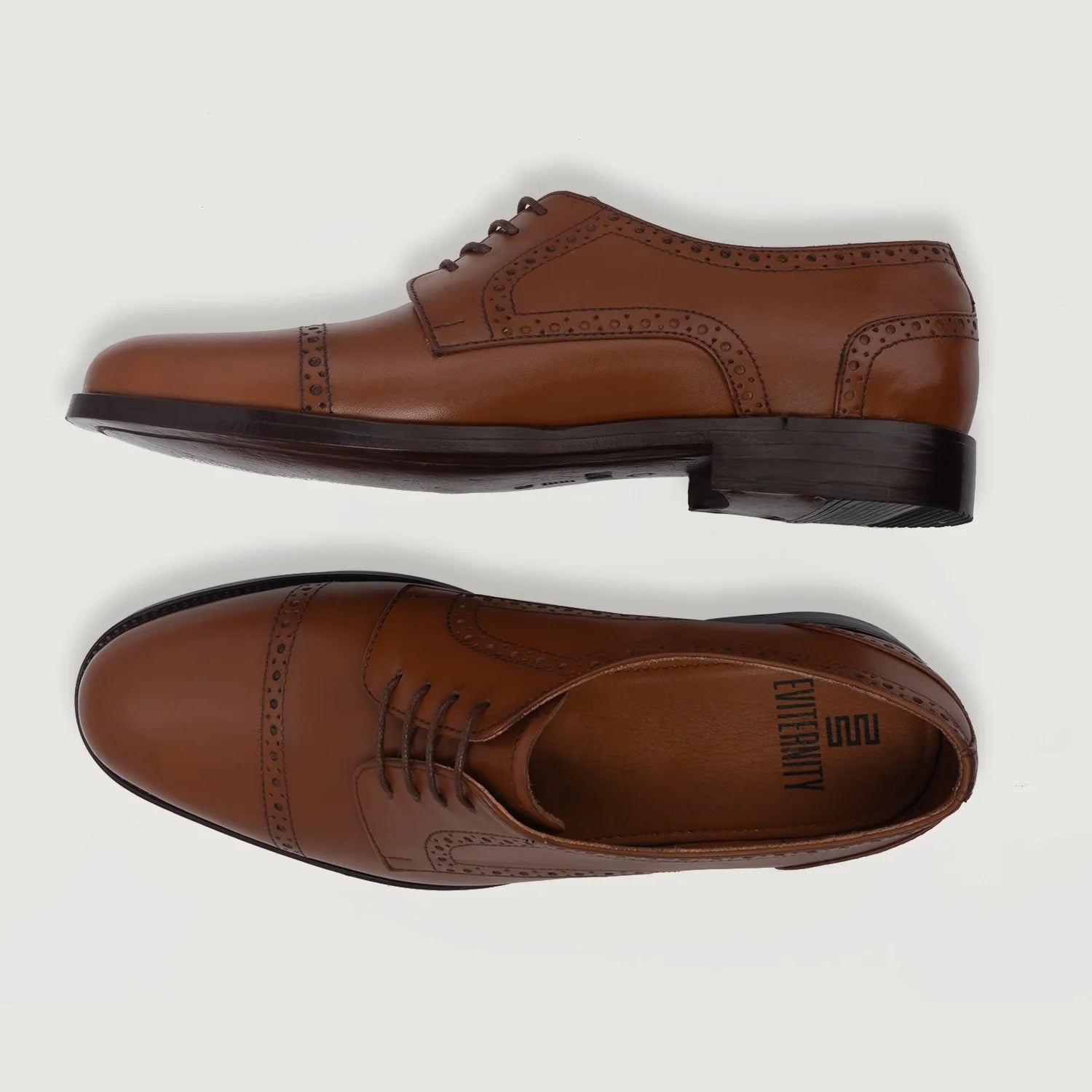 Dirk Brogues Derby Tan Leather Shoes by Dash Racegear - men Leather Shoes view 3