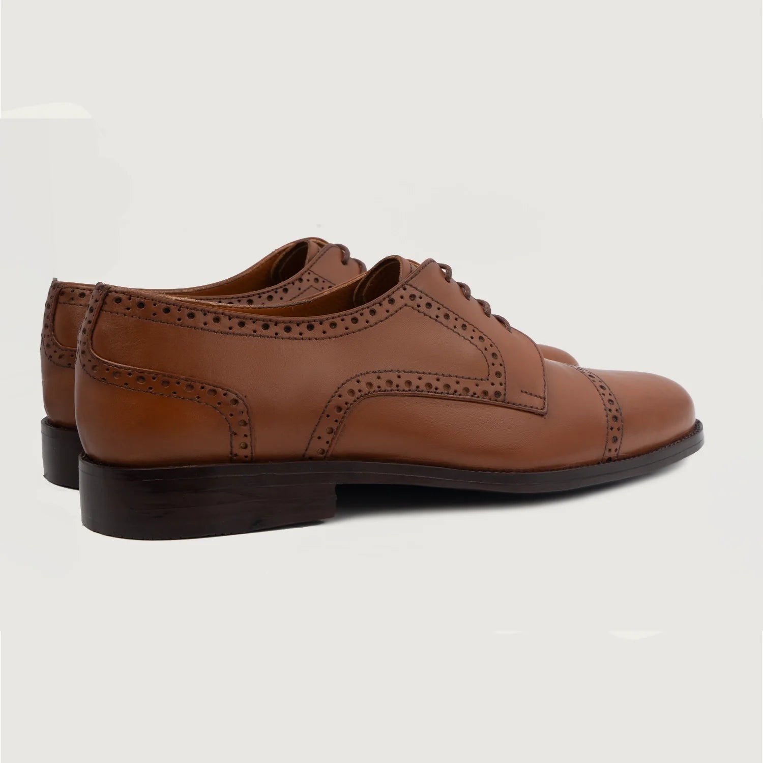 Dirk Brogues Derby Tan Leather Shoes by Dash Racegear - men Leather Shoes view 4