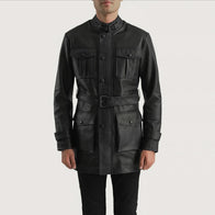 Dolf Black Leather Jacket by Dash Racegear - men Jacket view 4