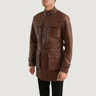 Dolf Brown Leather Jacket by Dash Racegear - men Jacket view 2