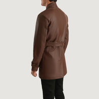 Dolf Brown Leather Jacket by Dash Racegear - men Jacket view 4