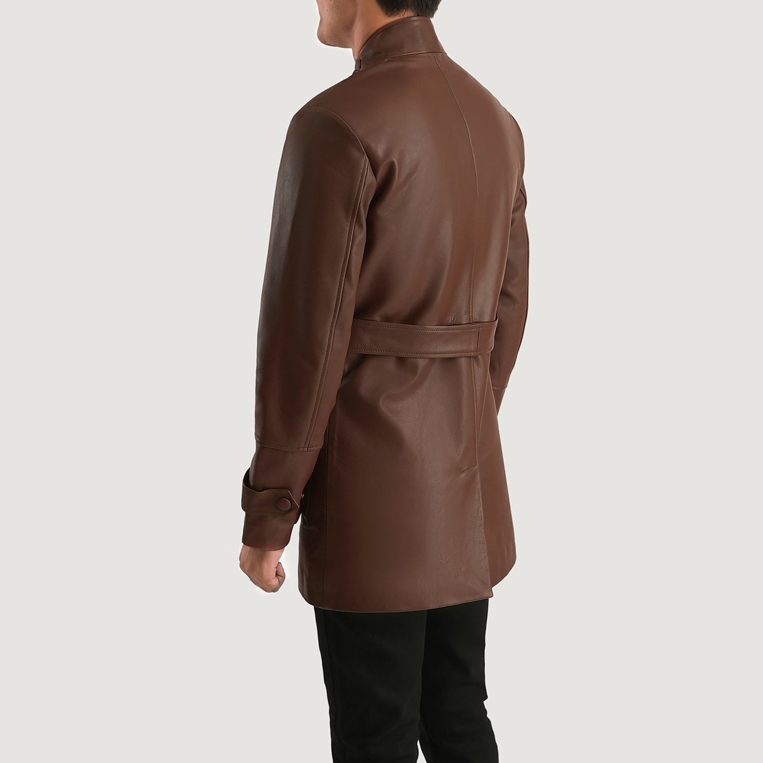 Dolf Brown Leather Jacket by Dash Racegear - men Jacket view 4