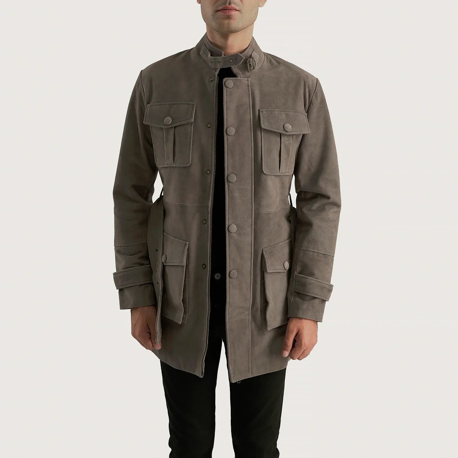 Dolf Grey Suede Jacket by Dash Racegear - men Jacket view 1