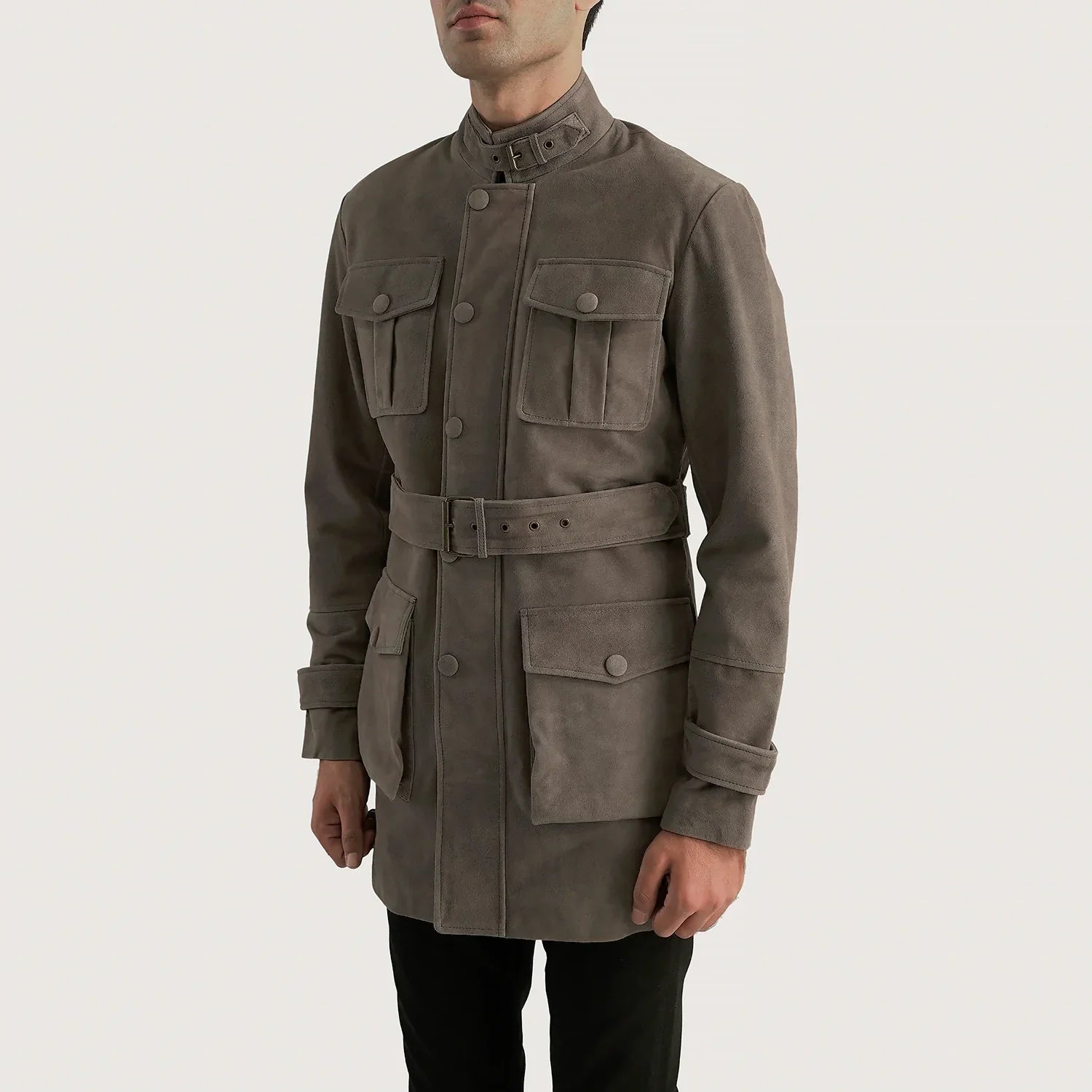 Dolf Grey Suede Jacket by Dash Racegear - men Jacket view 2