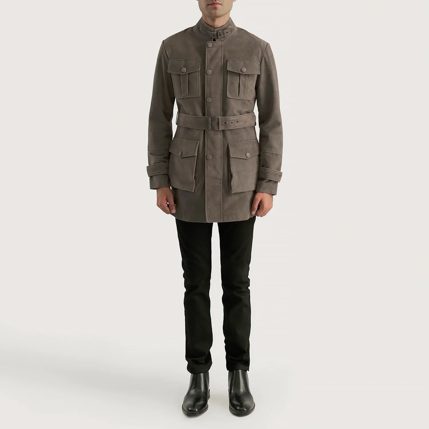 Dolf Grey Suede Jacket by Dash Racegear - men Jacket view 3