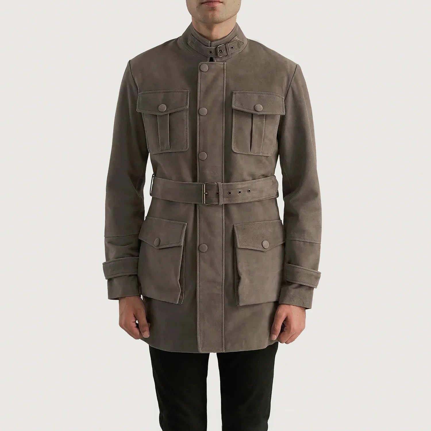 Dolf Grey Suede Jacket by Dash Racegear - men Jacket view 4