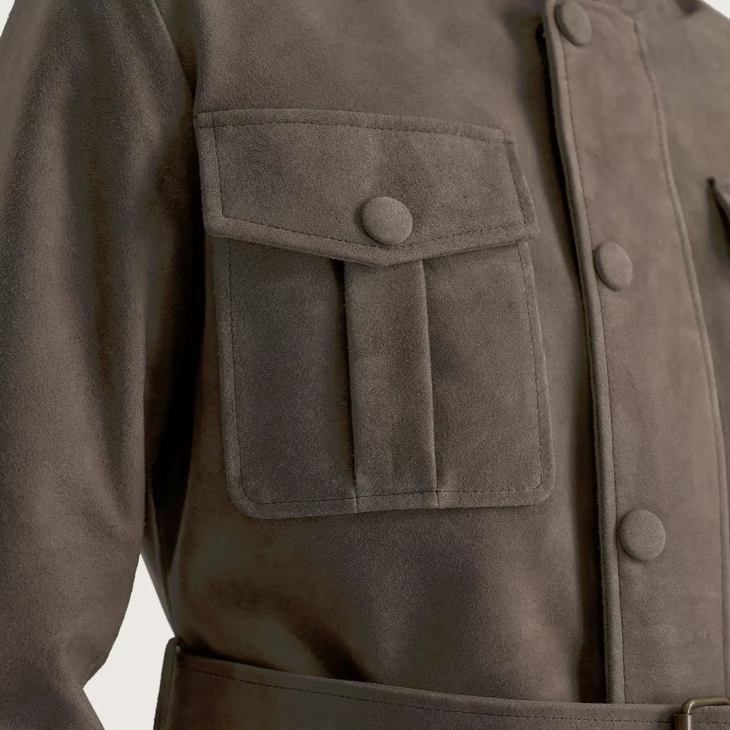 Dolf Grey Suede Jacket by Dash Racegear - men Jacket view 6