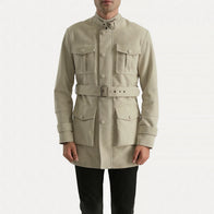 Dolf Off-White Suede Jacket by Dash Racegear - men Jacket view 1