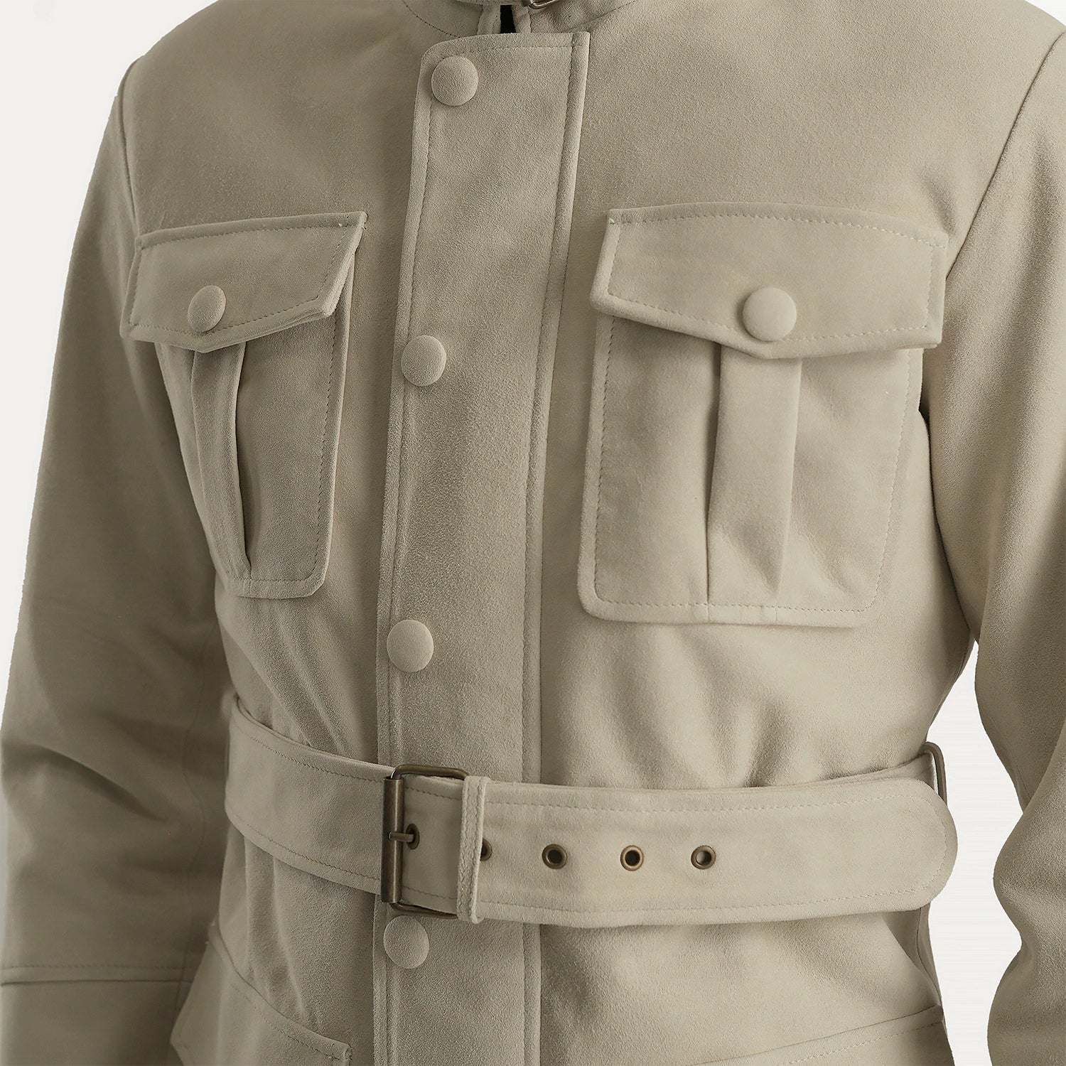 Dolf Off-White Suede Jacket by Dash Racegear - men Jacket view 6