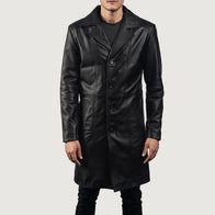 Don Long Black Leather Coat by Dash Racegear - men Jacket view 3