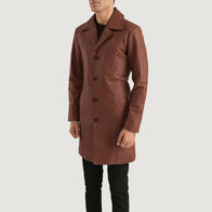 Don Long Brown Leather Coat by Dash Racegear - men Jacket view 2