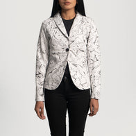 Donna Blake White Leather Blazer by Dash Racegear - women Jacket view 1