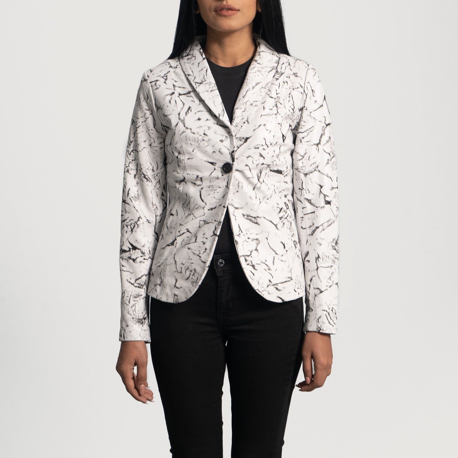 Donna Blake White Leather Blazer by Dash Racegear - women Jacket view 1
