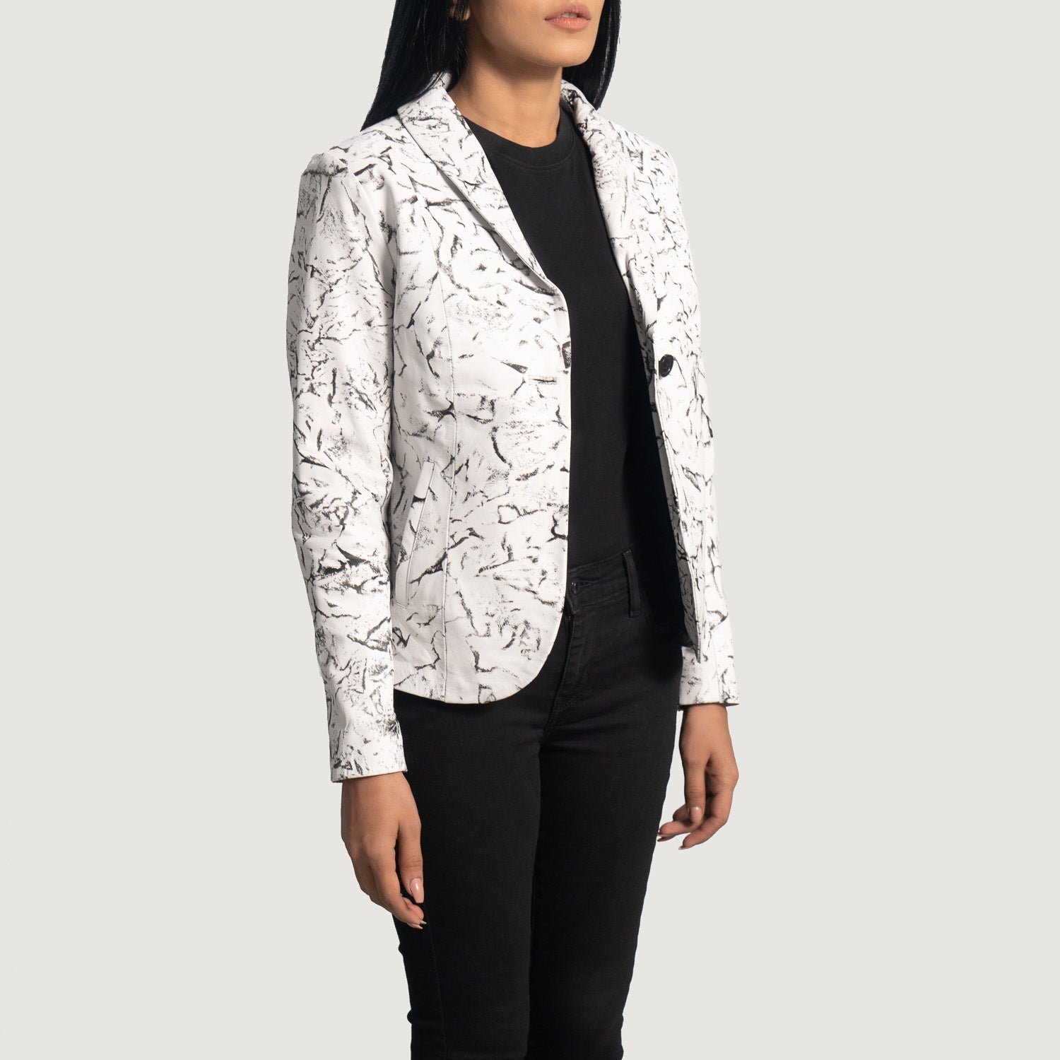 Donna Blake White Leather Blazer by Dash Racegear - women Jacket view 2
