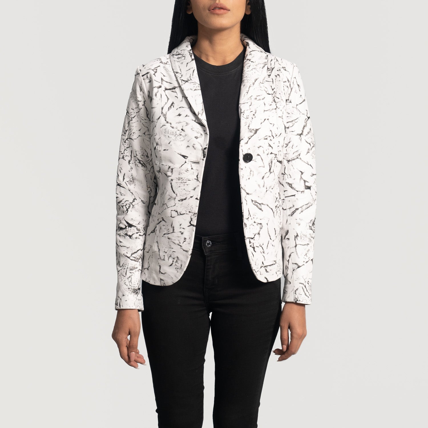 Donna Blake White Leather Blazer by Dash Racegear - women Jacket view 3
