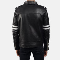 Dragonhide Black Leather Jacket by Dash Racegear - men Jacket view 4