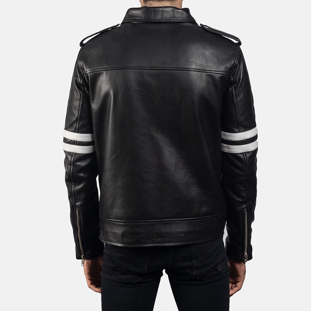 Dragonhide Black Leather Jacket by Dash Racegear - men Jacket view 4
