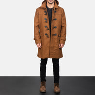 Drake Khaki Wool Hooded Duffle Coat by Dash Racegear - men Jacket view 1
