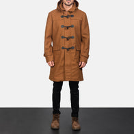 Drake Khaki Wool Hooded Duffle Coat by Dash Racegear - men Jacket view 4