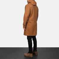 Drake Khaki Wool Hooded Duffle Coat by Dash Racegear - men Jacket view 5