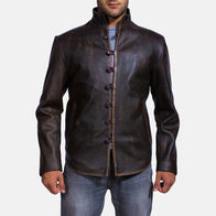 Drakeshire Brown Leather Jacket by Dash Racegear - men Jacket view 1