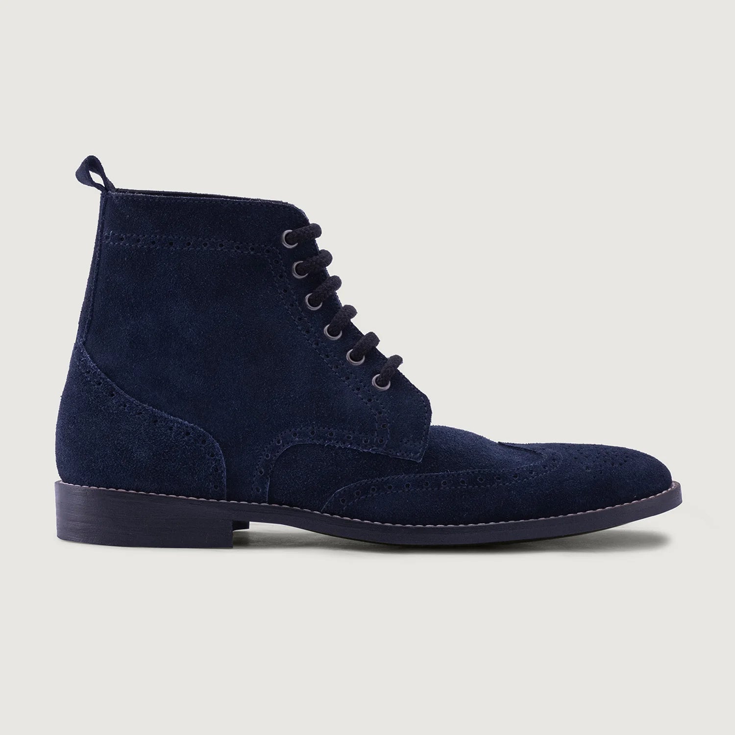 Duster Brogues Blue Suede Leather Boots - StudGuard by Dash Racegear - men Leather Shoes view 2
