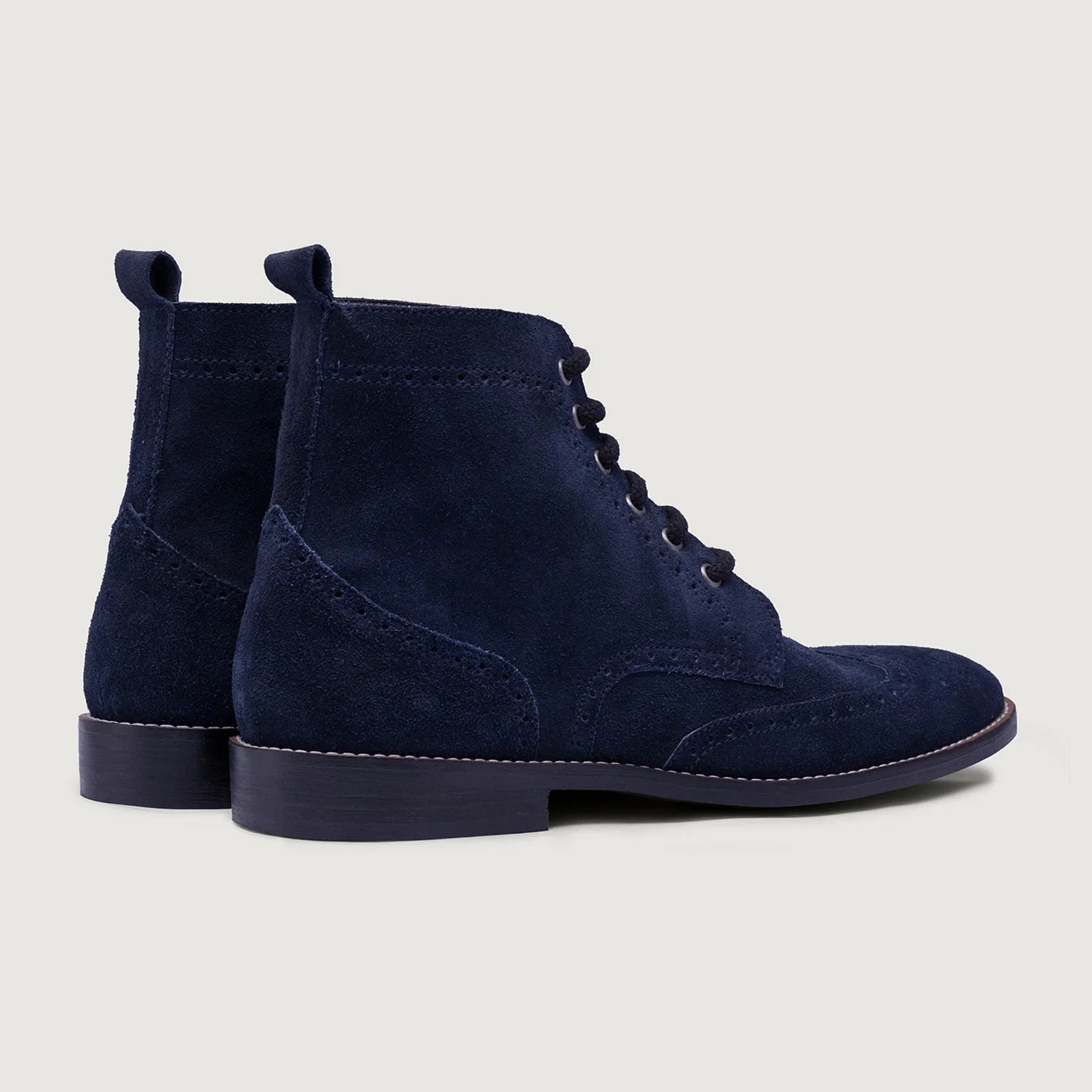 Duster Brogues Blue Suede Leather Boots - StudGuard by Dash Racegear - men Leather Shoes view 4