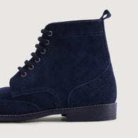 Duster Brogues Blue Suede Leather Boots - StudGuard by Dash Racegear - men Leather Shoes view 5