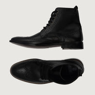 Duster Brogues Derby Black Leather Boots by Dash Racegear - men Leather Shoes view 6