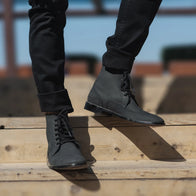 Duster Brogues Derby Black Nubuck Leather Boots by Dash Racegear - men Leather Shoes view 9