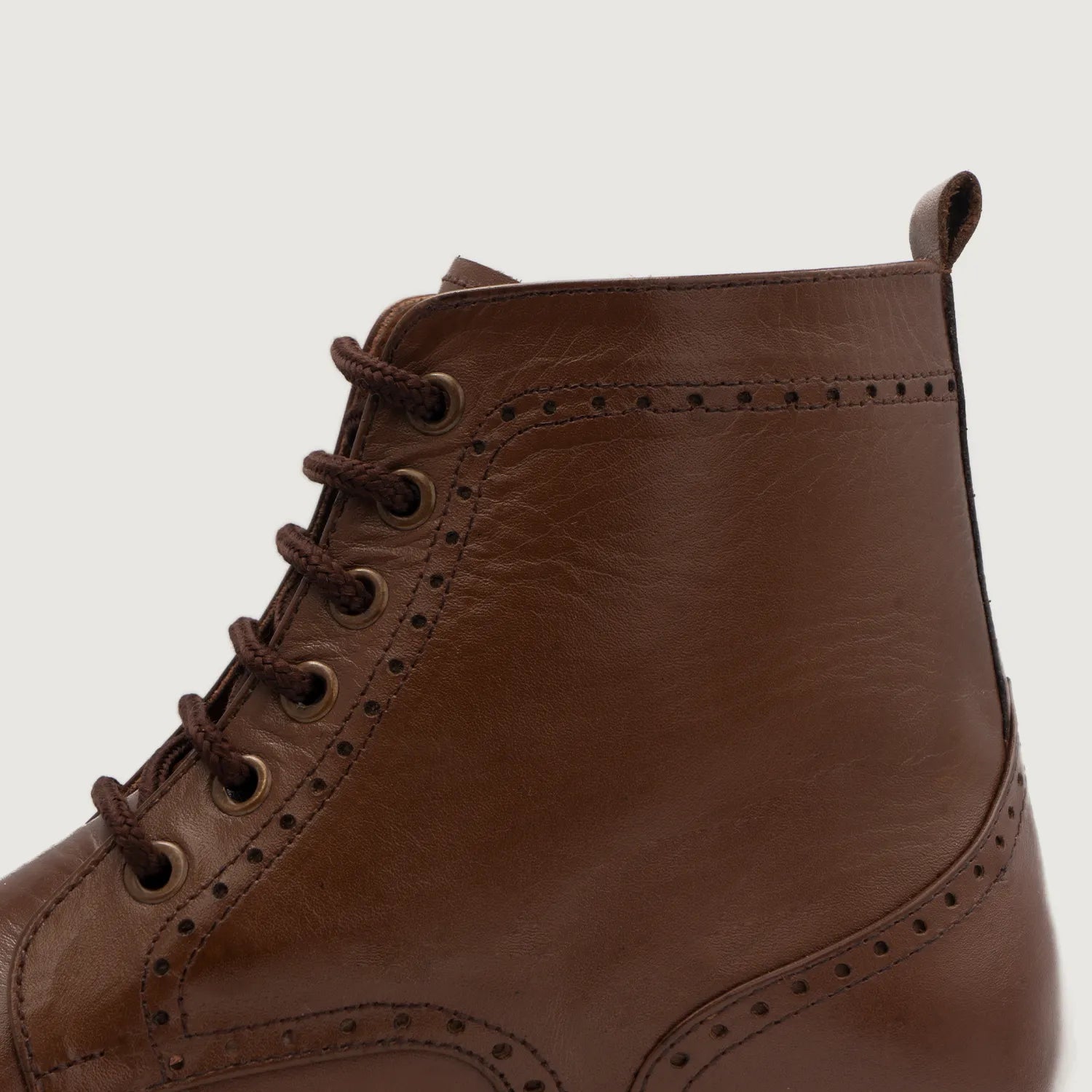 Duster Brogues Derby Brown Leather Boots by Dash Racegear - men Leather Shoes view 5