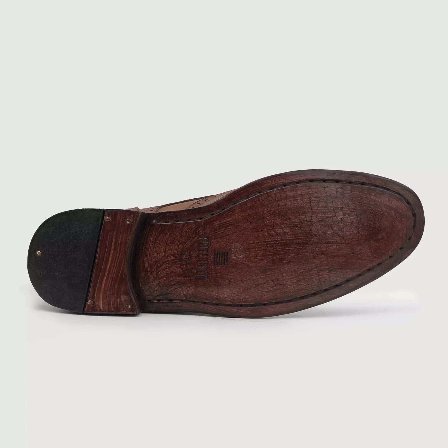 Duster Brogues Derby Oil Pull-up Brown Leather Boots by Dash Racegear - men Leather Shoes view 6