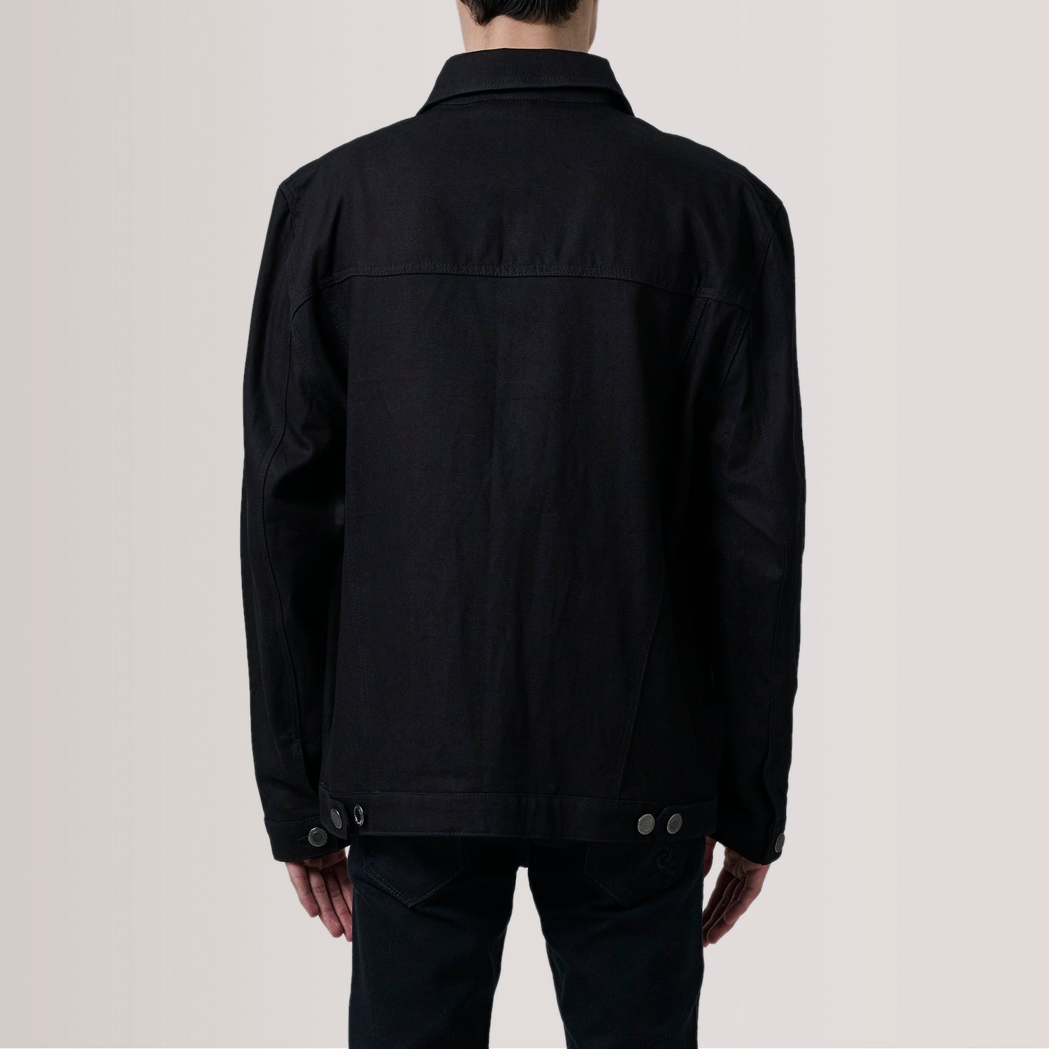 Eddie Black Oversized Denim Trucker Jacket by Dash Racegear - men Jacket view 4