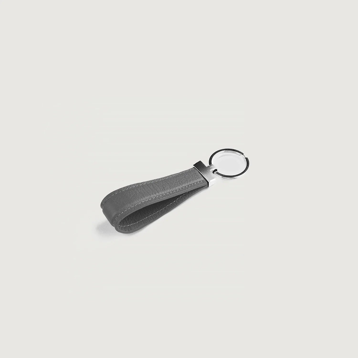 Elroy Grey Leather Keychain by Dash Racegear - unisex Leather Accessories view 3