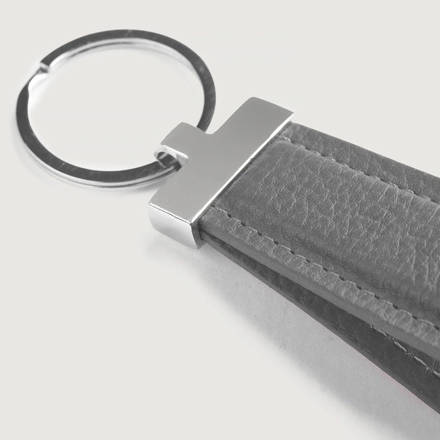 Elroy Grey Leather Keychain by Dash Racegear - unisex Leather Accessories view 5