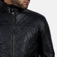 Equilibrium Black Leather Jacket by Dash Racegear - men Jacket view 3
