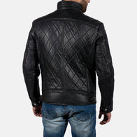 Equilibrium Black Leather Jacket by Dash Racegear - men Jacket view 5
