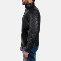 Equilibrium Black Leather Jacket by Dash Racegear - men Jacket view 6