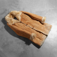 Erica Shearling Beige Leather Coat by Dash Racegear - women Jacket view 7