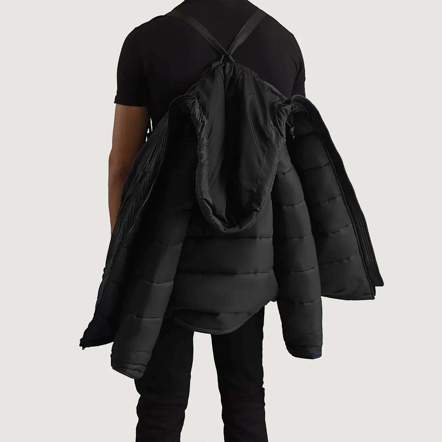 Erico Black Hooded Puffer Jacket by Dash Racegear - men Jacket view 5