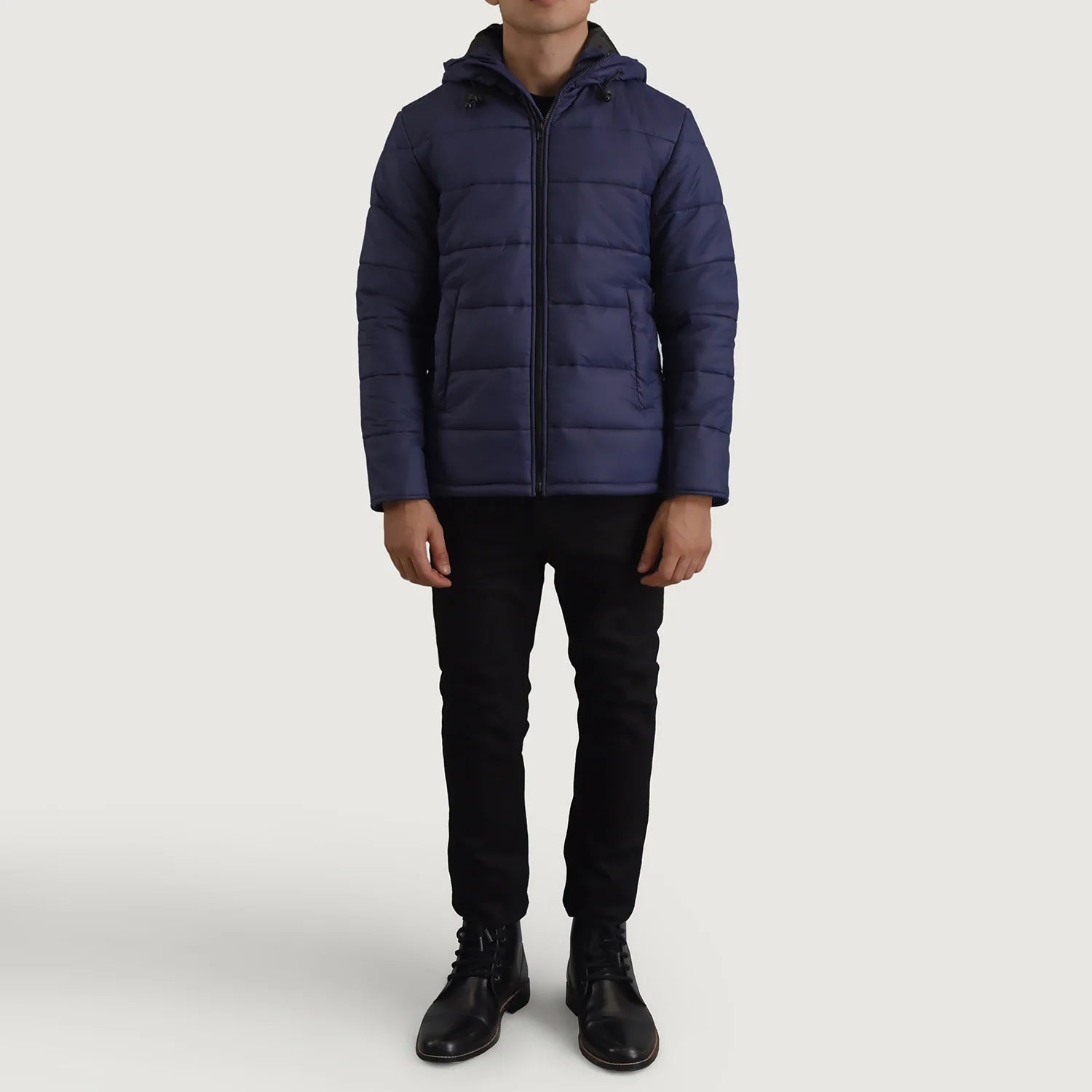 Erico Blue Hooded Puffer Jacket by Dash Racegear - men Jacket view 3