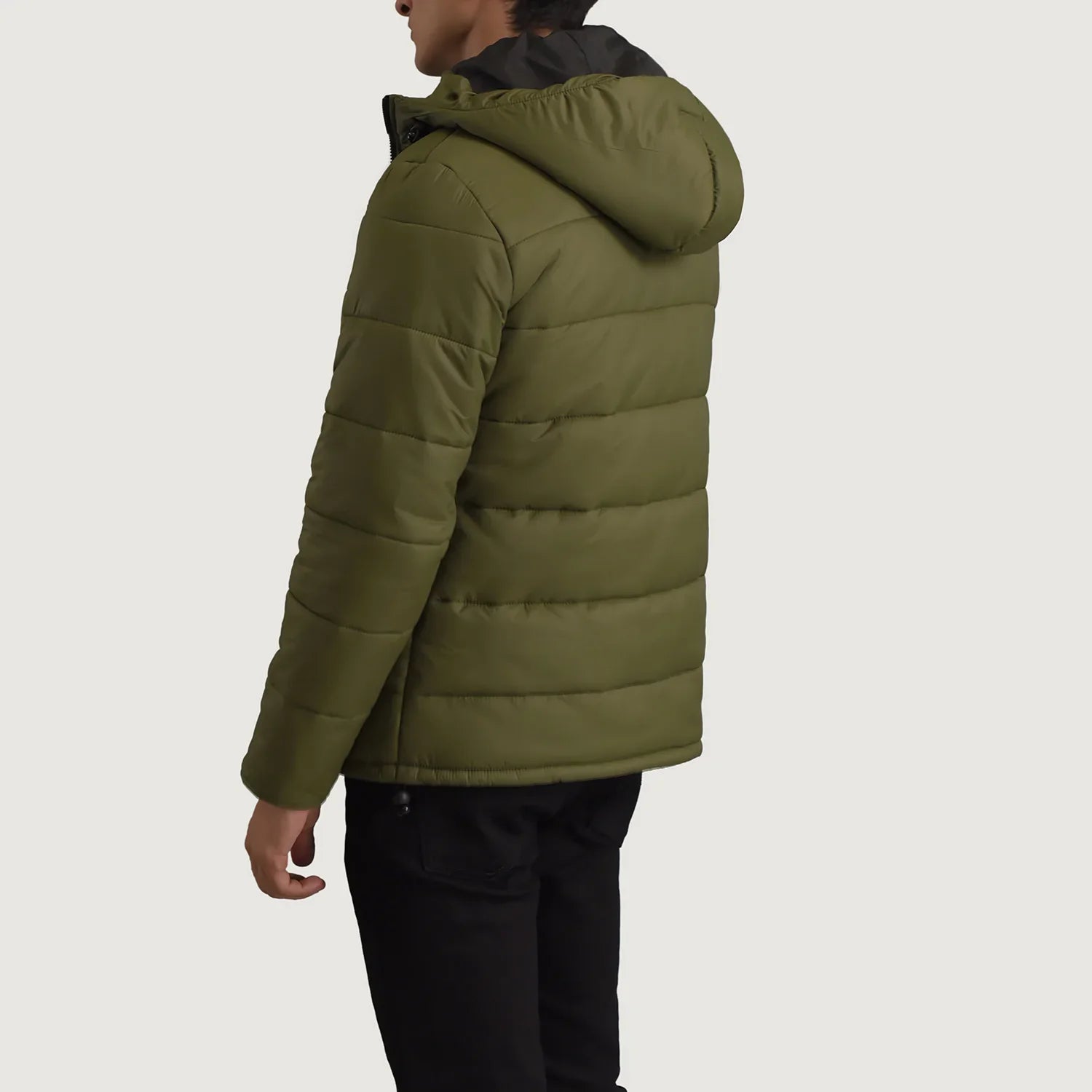 Erico Green Hooded Puffer Jacket by Dash Racegear - men Jacket view 5