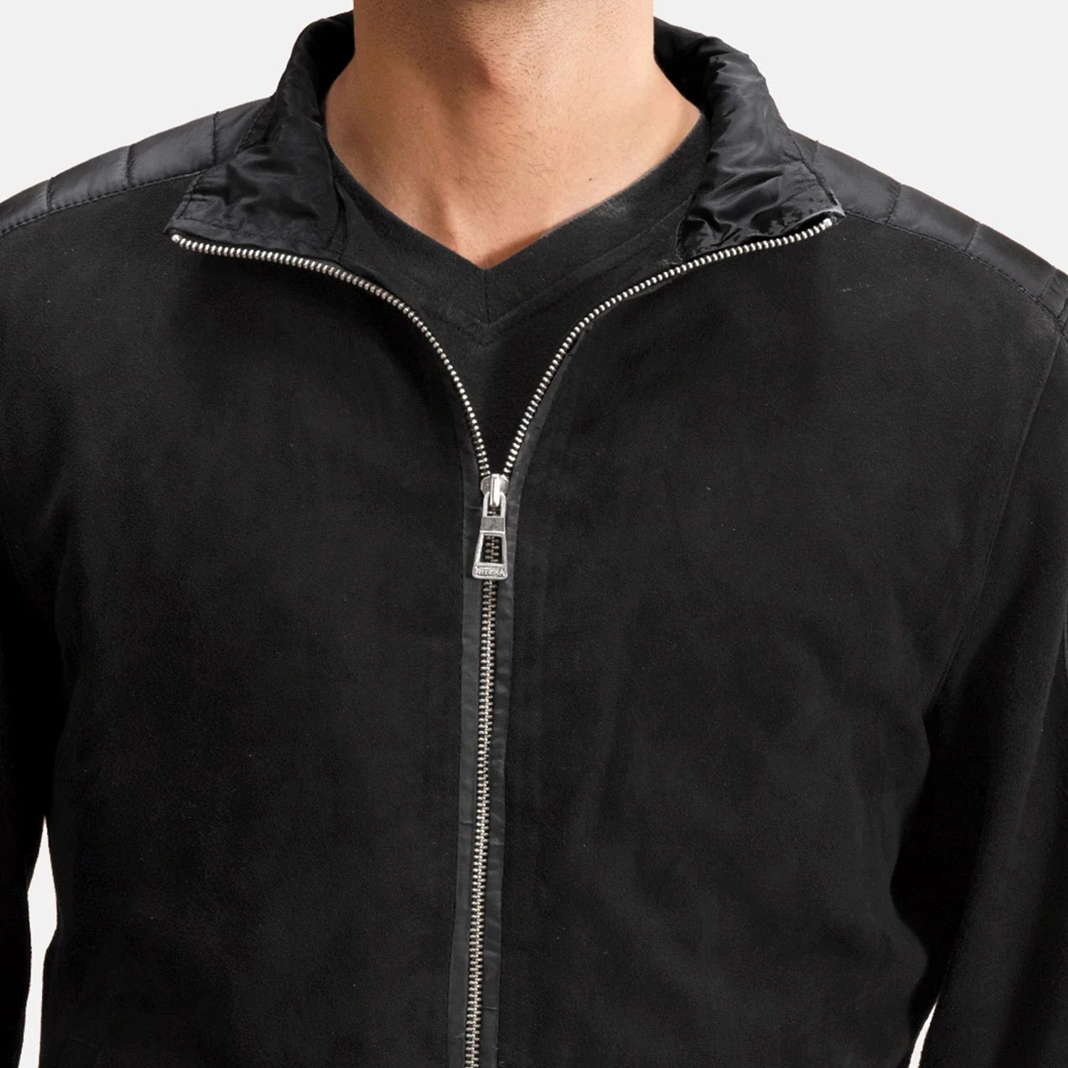 Ethan Hybrid Suede Bomber Jacket by Dash Racegear - men Jacket view 4