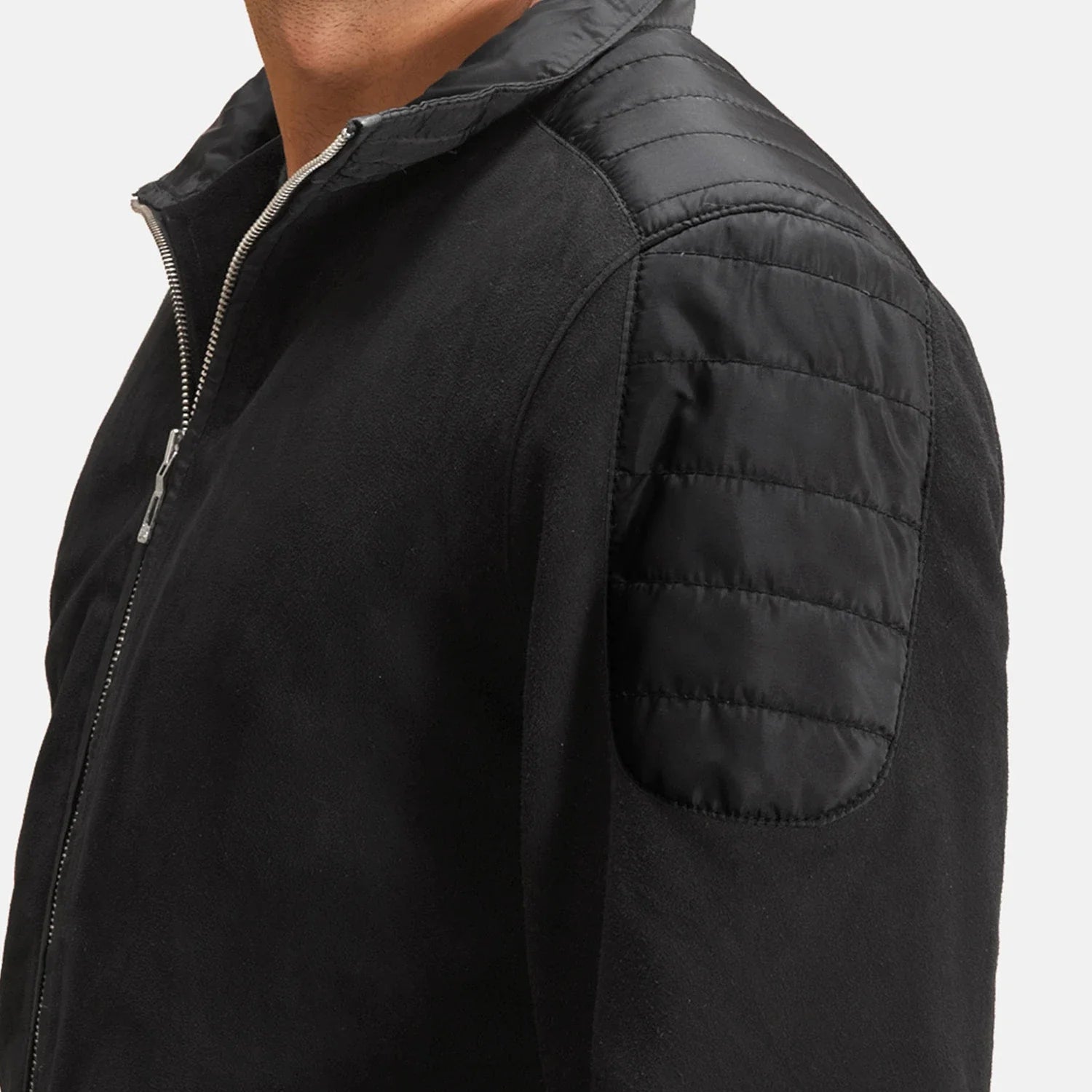 Ethan Hybrid Suede Bomber Jacket by Dash Racegear - men Jacket view 6