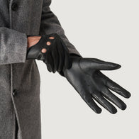 Ferdinand Black Leather Driving Gloves by Dash Racegear - men Leather Accessories view 4
